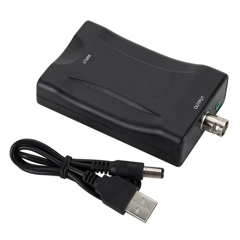 Adaptador convertidor de Audio y vídeo 5X a BNC, Compatible con PAL/NTSC con cable de alimentación USB