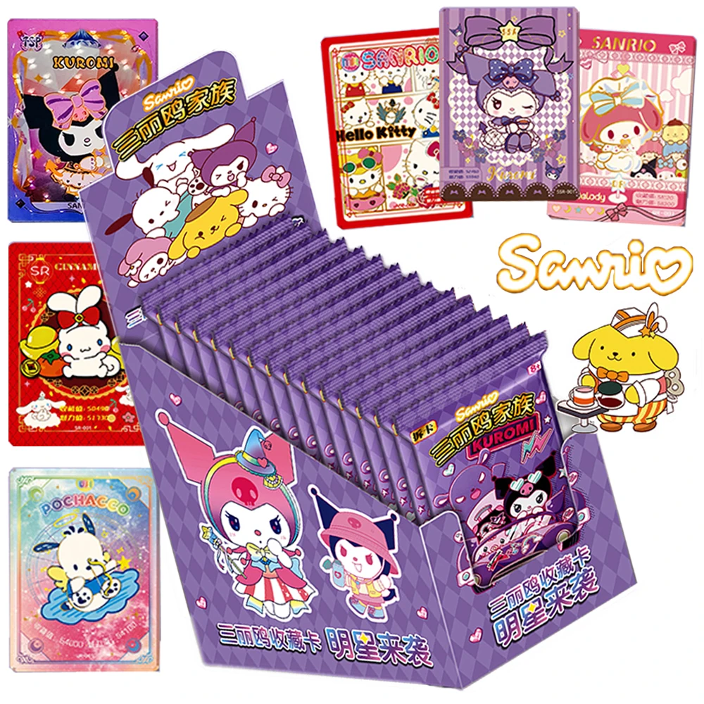 Genuine Sanrio Card For Children My Melody Pochacco Hello Kitty Cinnamoroll Lovely Star Limited Game Collection Card Kids Gifts