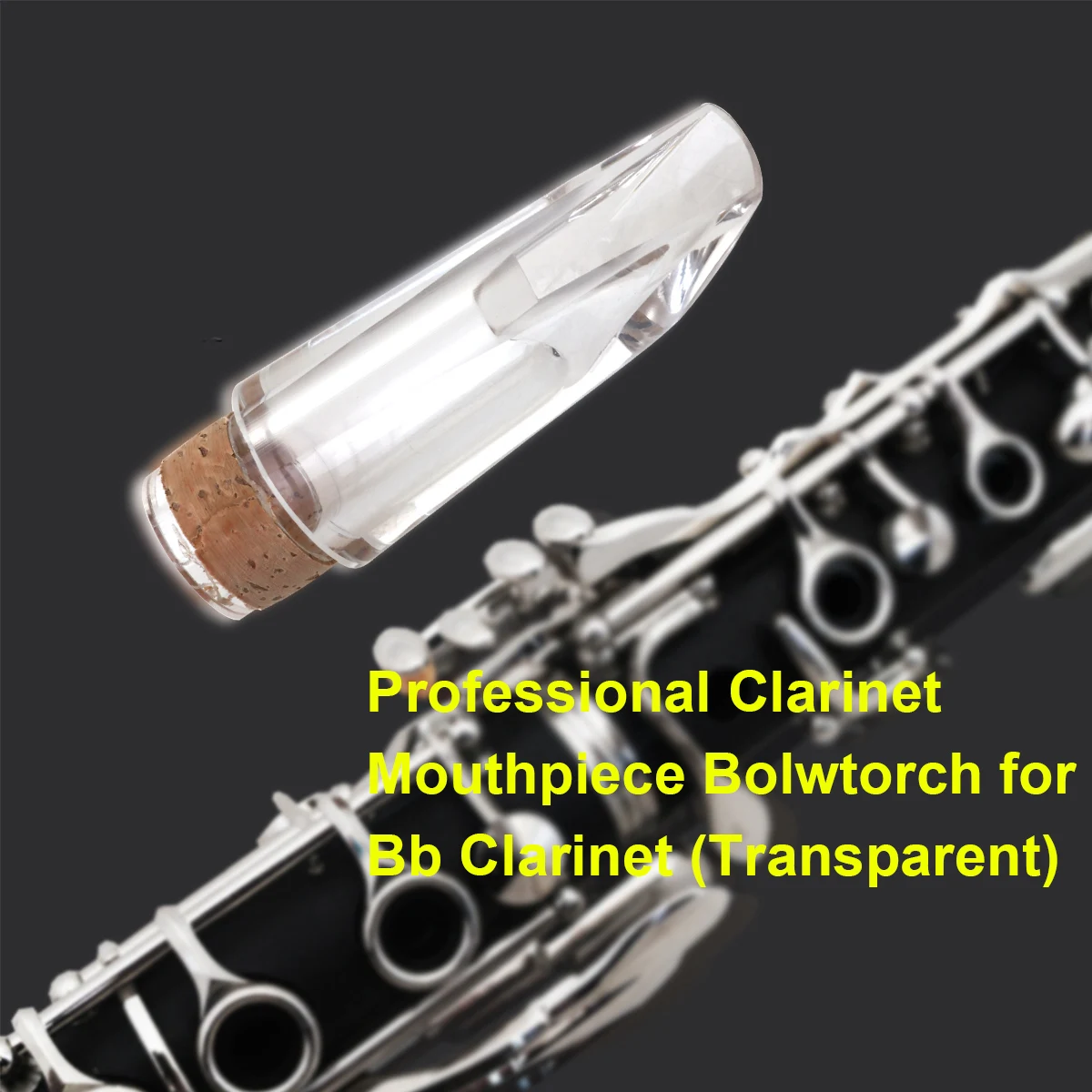 

Clarinet Mouthpiece Transparent Bolwtorch Durable ABS Plastic High Quality Metal Sound 90x25mm No Chips Bite Marks Used