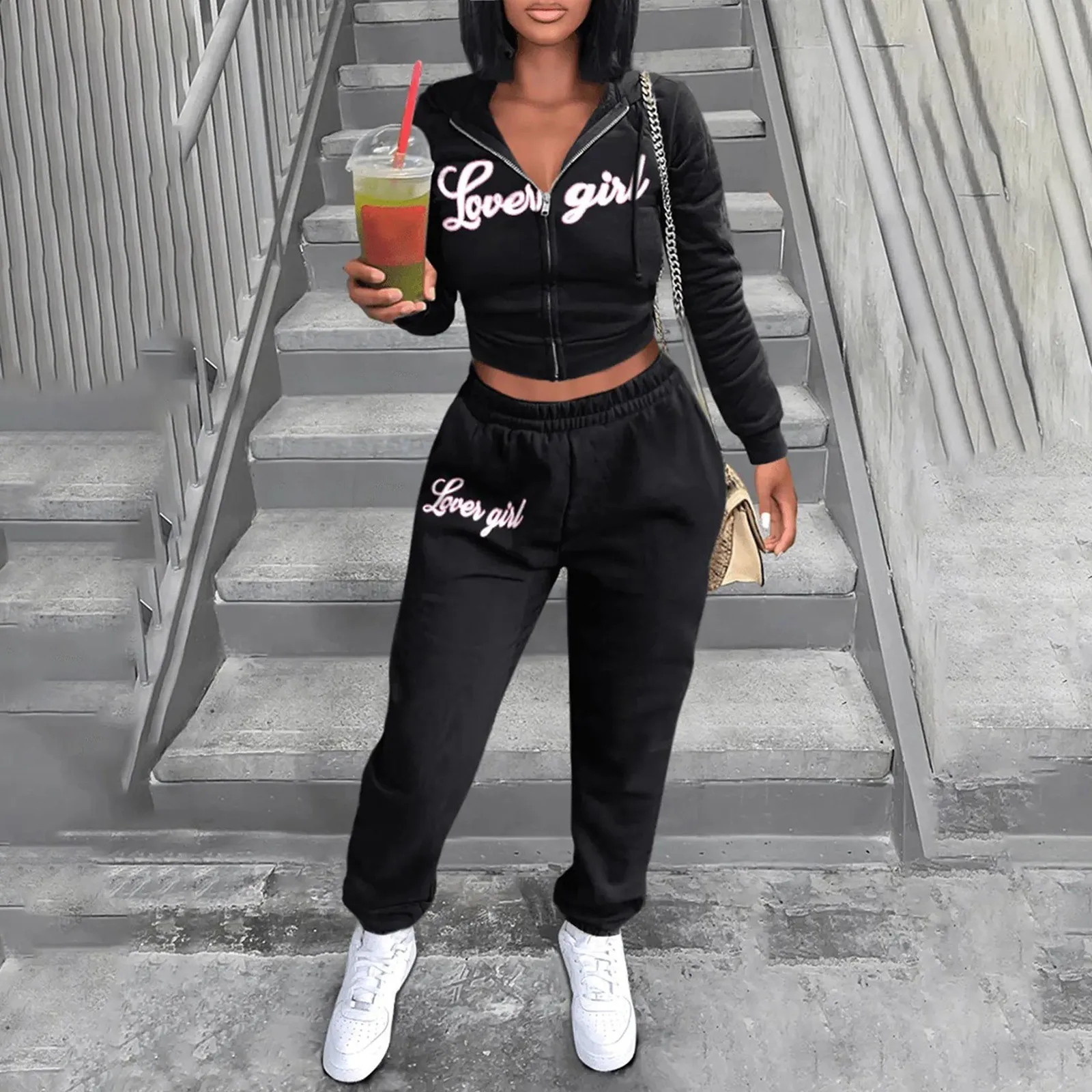 Casual Outfits Sweatsuits Womens 2 Two Piece Set Tracksuits For Womens 2024 Long Sleeve Zipper Top Outfits Sweatpants Sets