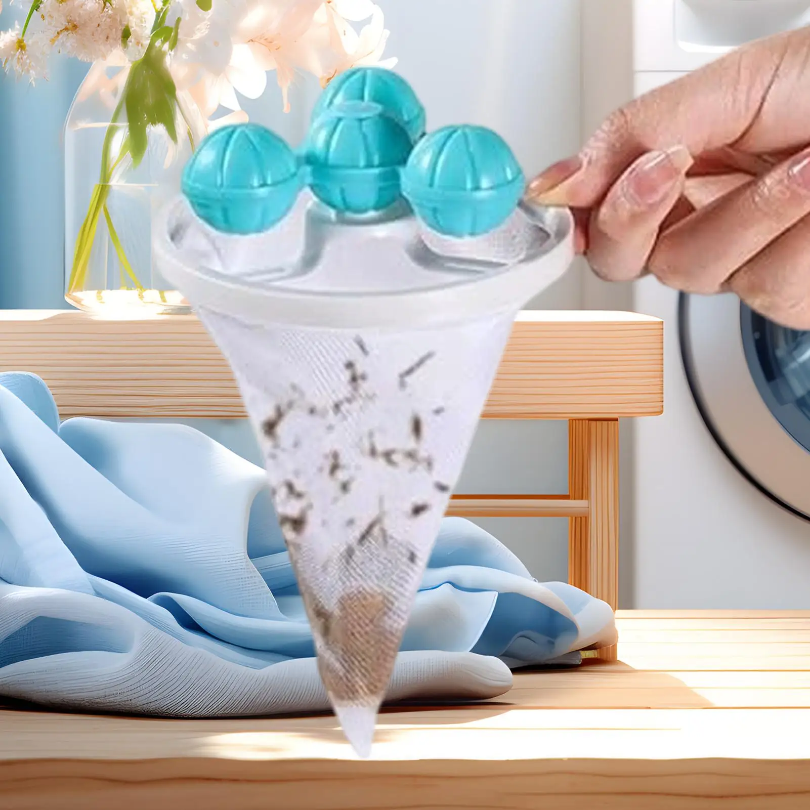 Pet Hair Remover for Laundry Highly Effective Floating Filter Bag Filtering Mesh Floating Hair Filter Mesh Removal for Home
