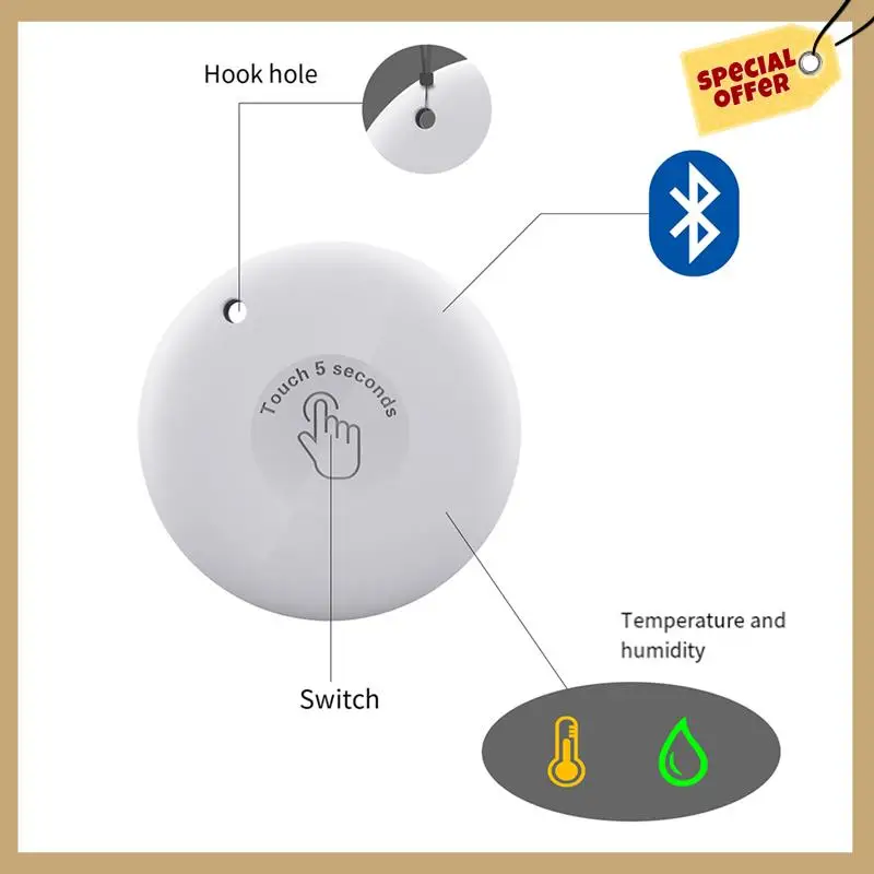 أداء مستقر-Tuya Bluetooth PT216B مقياس درجة الحرارة والرطوبة الذكي مقياس الحرارة الداخلي والخارجي مستشعر الرطوبة G
