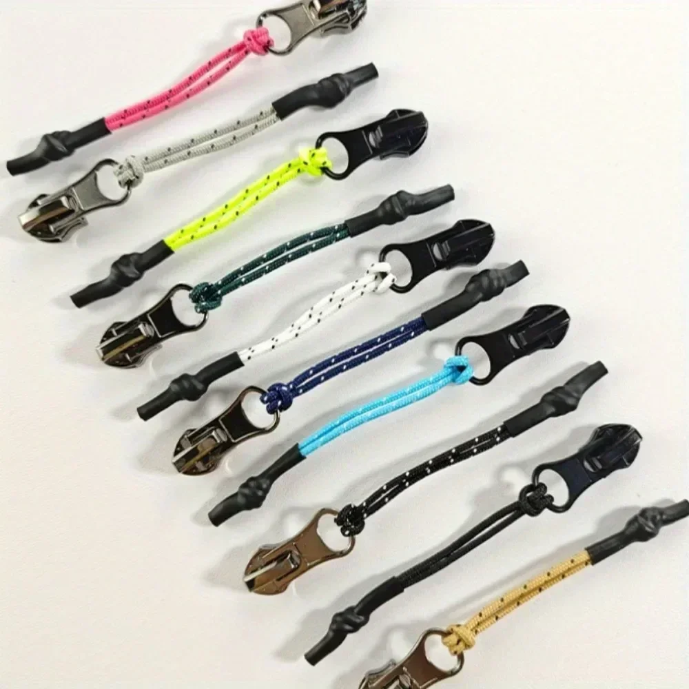 30pcs Heat shrink tubing zipper pull cord with anti slip grip end durable polyester zipper extension.