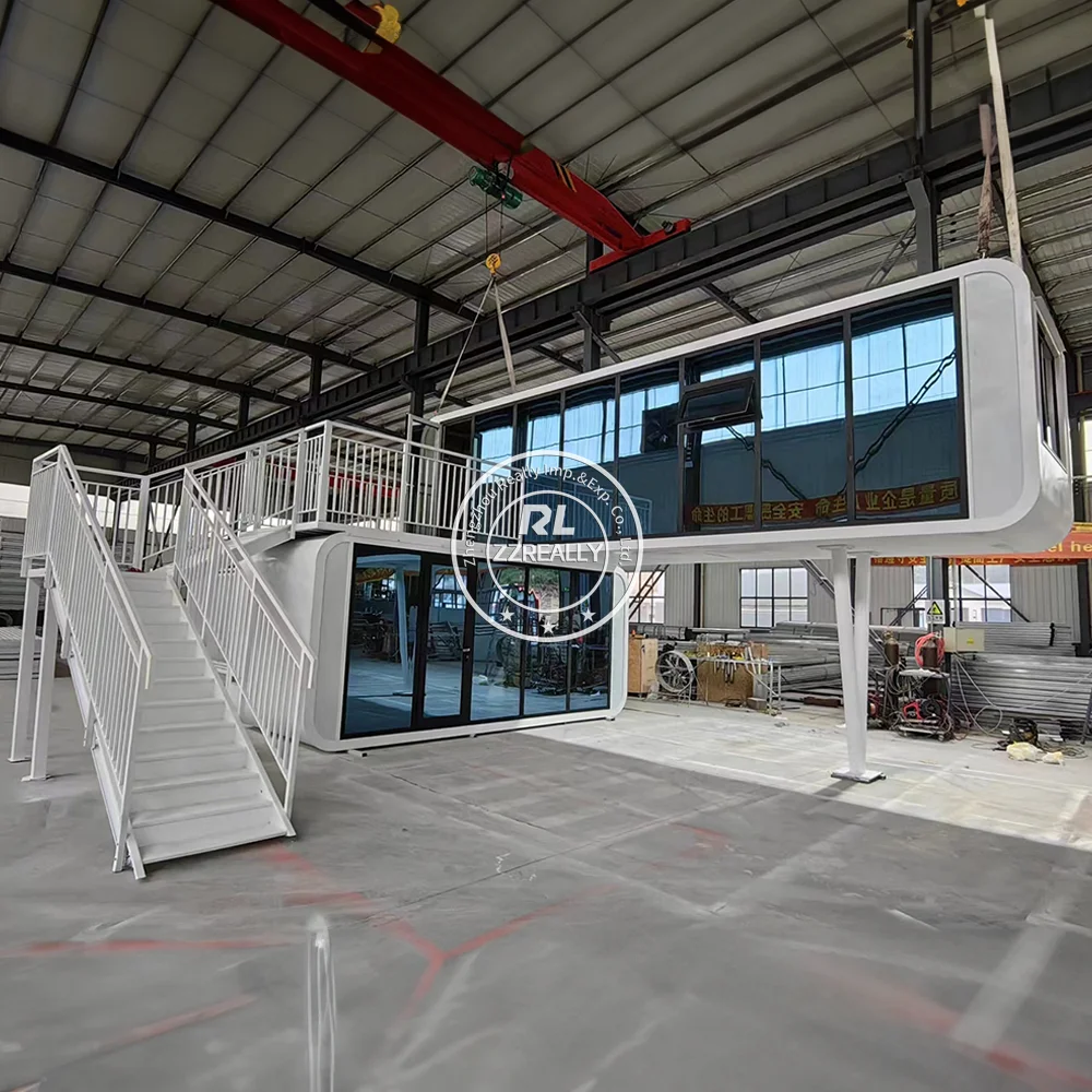 Cápsula espacial luxuosa para hotel, sala de cápsula espacial para casa móvel, recipiente de acampamento