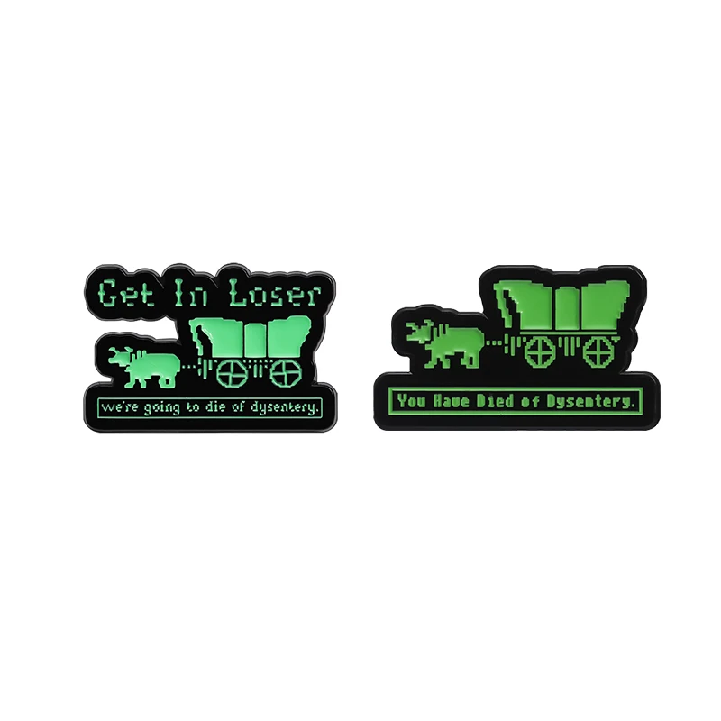 You Have Died of Dysentery Brooch Enamel Pin Custom Adventure Games Alloy Brooches for Backpack Lapel Badges Jewelry Ornaments