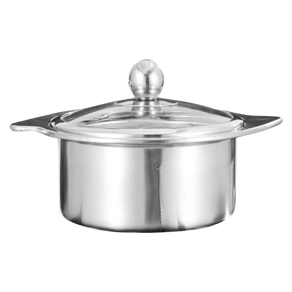 

16Cm Stainless Steel Divided Hot Pot Dual Flavor Soup Cooker For Restaurant Kitchen Stovetop Multi-Purpose Cooking Pot Pan