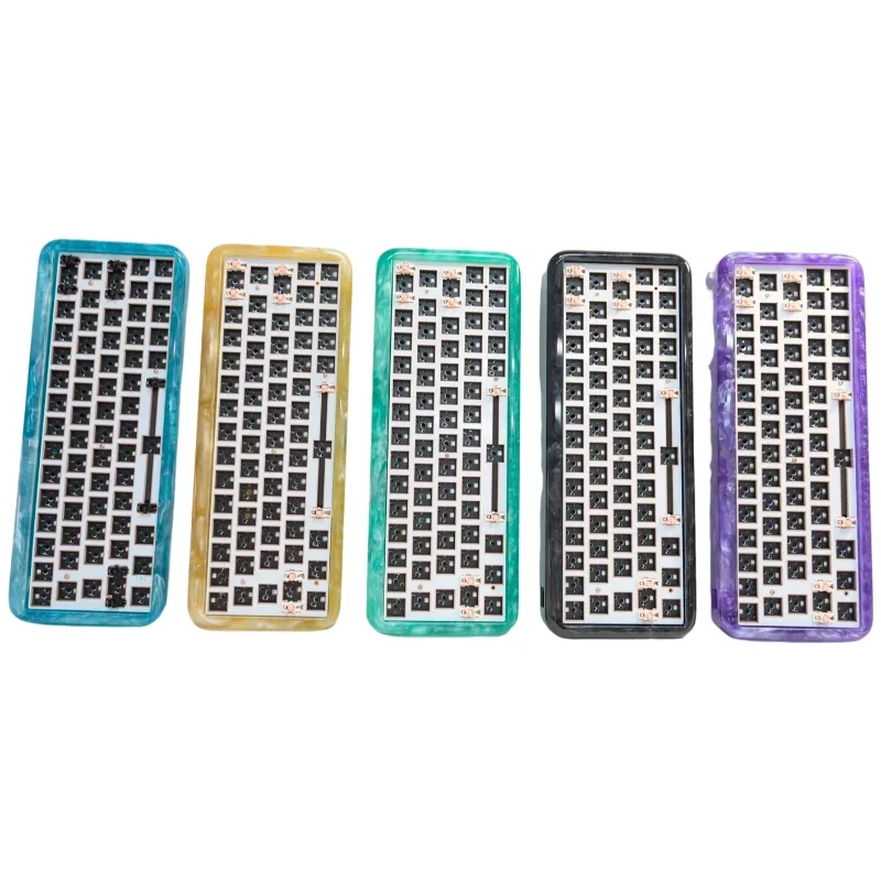 MiFuny Colorful Resin Mechanical Keyboard Shell Translucent 60% Layout Customized Keyboard Case Table Desktop PC Computer Laptop