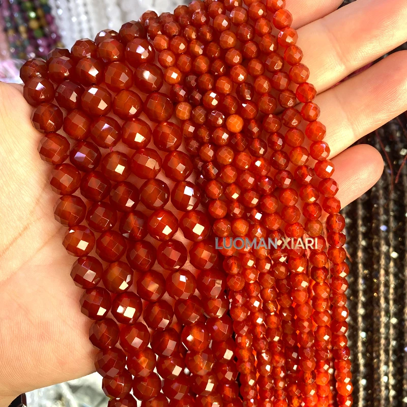 6 8 10mm Facettierte Runde Naturstein Lavendel Chalcedon Lose Zwischenperlen für Schmuckherstellung DIY Armband Anhänger Zubehör – Detail 14