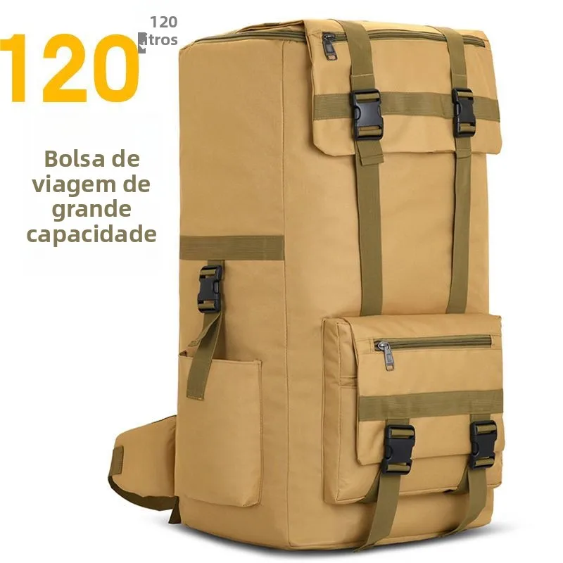 large-capacity-120l-men's-travel-backpack-moving-outdoors-packing-bag-cotton-quilt-carry-on-luggage-oxford-cloth-sports-style