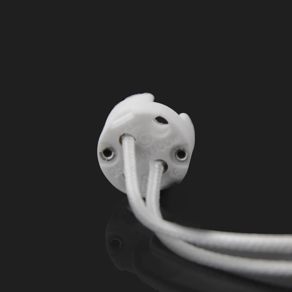 

Набор из 10 керамических патронов MR16, 12В, низковольтные, для светодиодных ламп MR11, с выводами 140 мм, термостойкие, безопасная установка