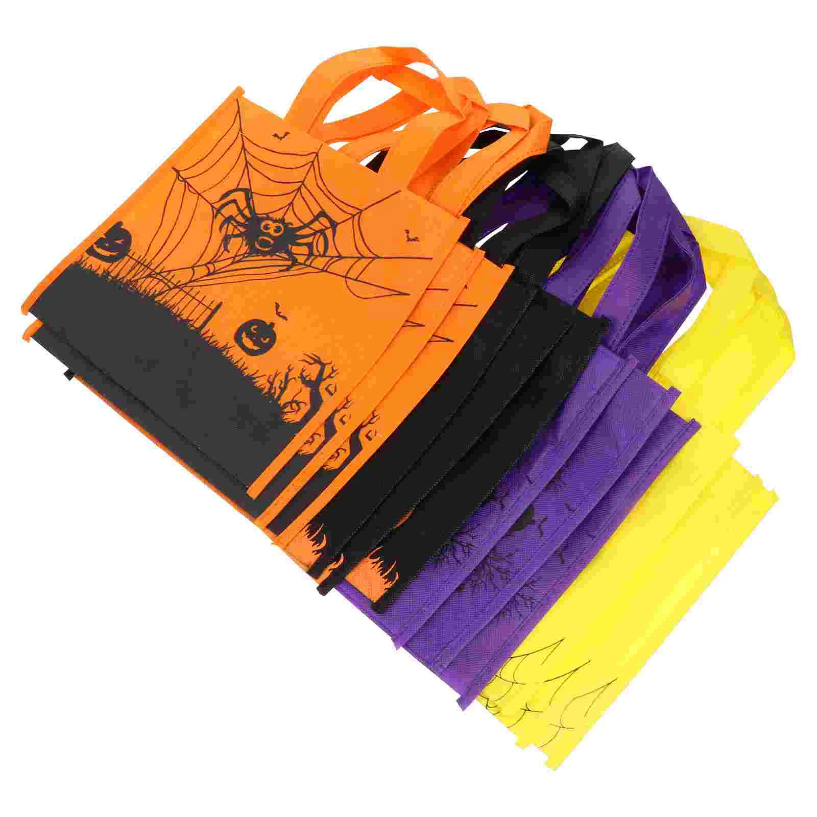 

12 Pcs Creative Packing Bag Halloween Tote Candy Bags Party Gift Biscuit Cookie Packaging Non-woven Fabric Chic Pouch