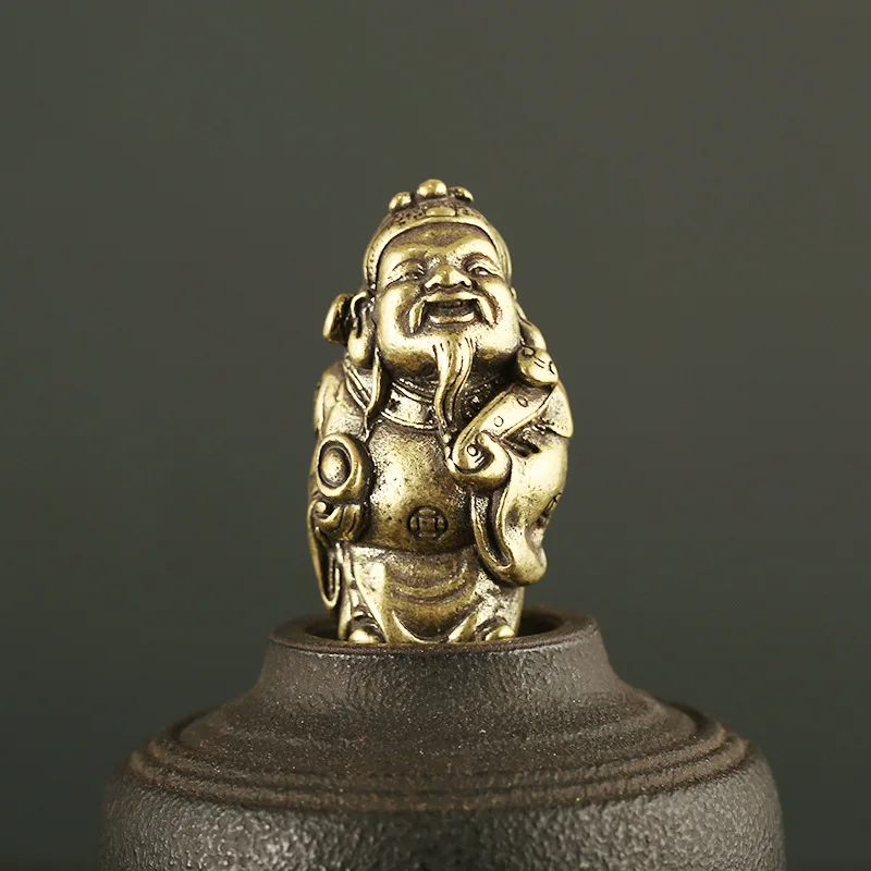 Brass Mammon Figurines Gifts Statuette Pendant Small Ornaments Jewelry Carved