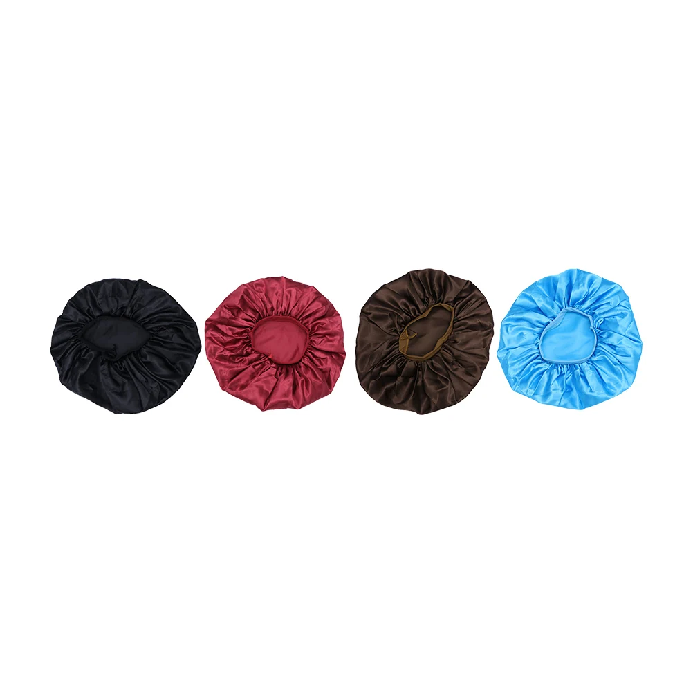

4pcs Hair Care Hats Women Night Sleep Caps Breathable Comfortable Durable Stretchable For Sleeping Bathing Face Washing Home Use
