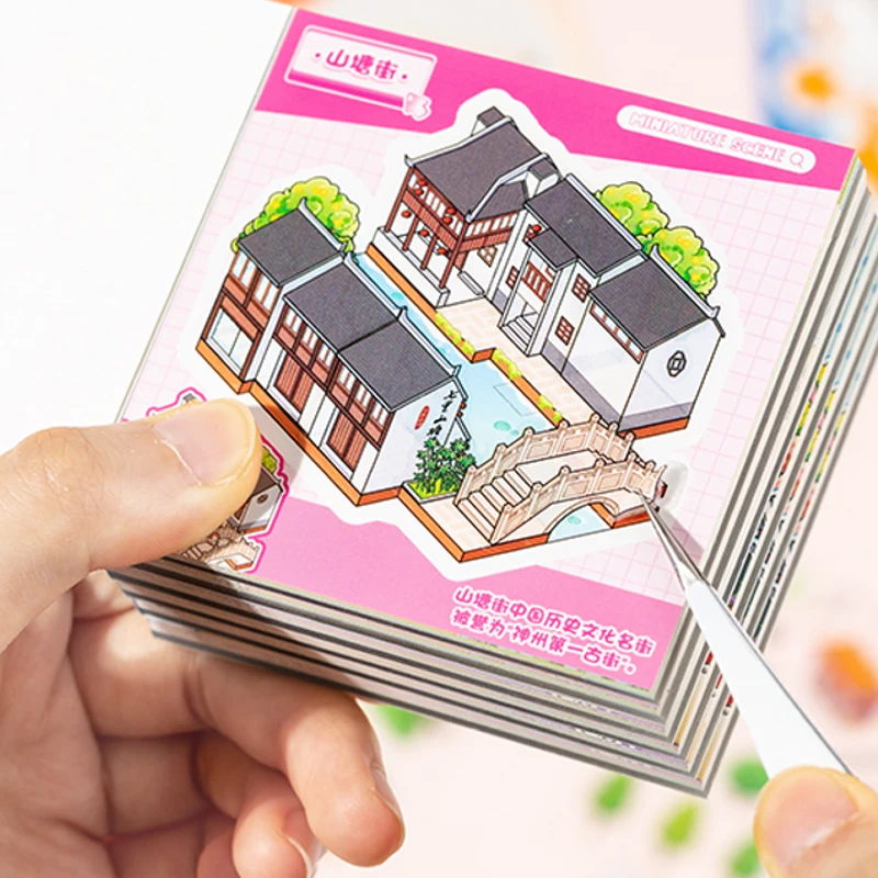 

Mr. Paper 48 шт. миниатюрный ландшафтный дизайн на город наклейки для домашних животных книга DIY 3D миниатюрные наклейки сцены канцелярские принадлежности подарок студенту