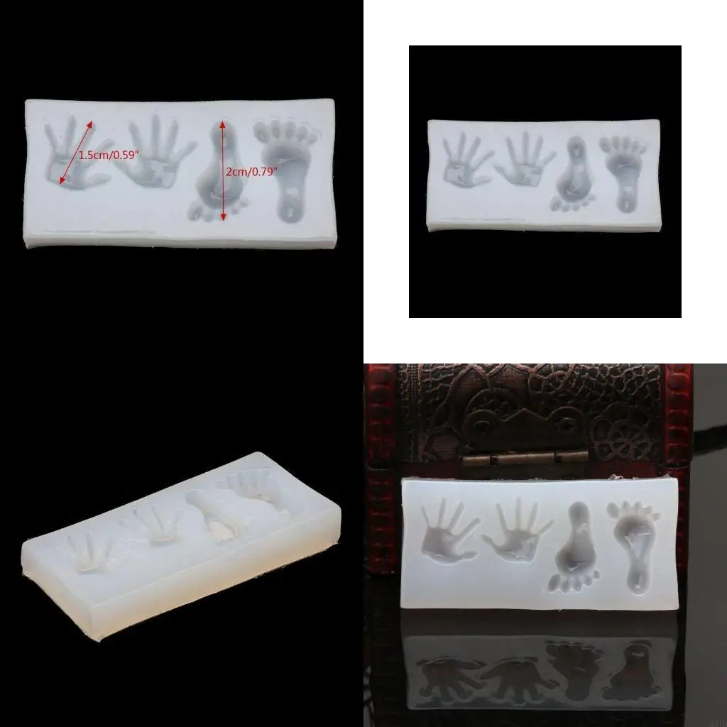 Baby Hand Foot Silicone Mold Fondant Mould Cake Decor Resin Jewelry Making