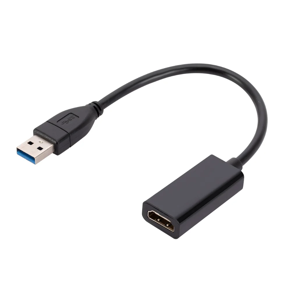 Convertisseur USB 3.0 vers HDMI 1080P USB mâle vers HDMI femelle, câble adaptateur de carte graphique externe pour PC portable HDTV