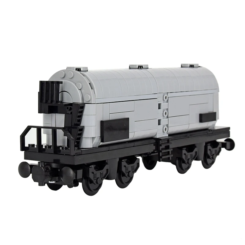 MOC City Creative Heavy-Duty Boiler Truck Railway Freight Train Collection Rail Building Block Brick Technical Toy for kid gift