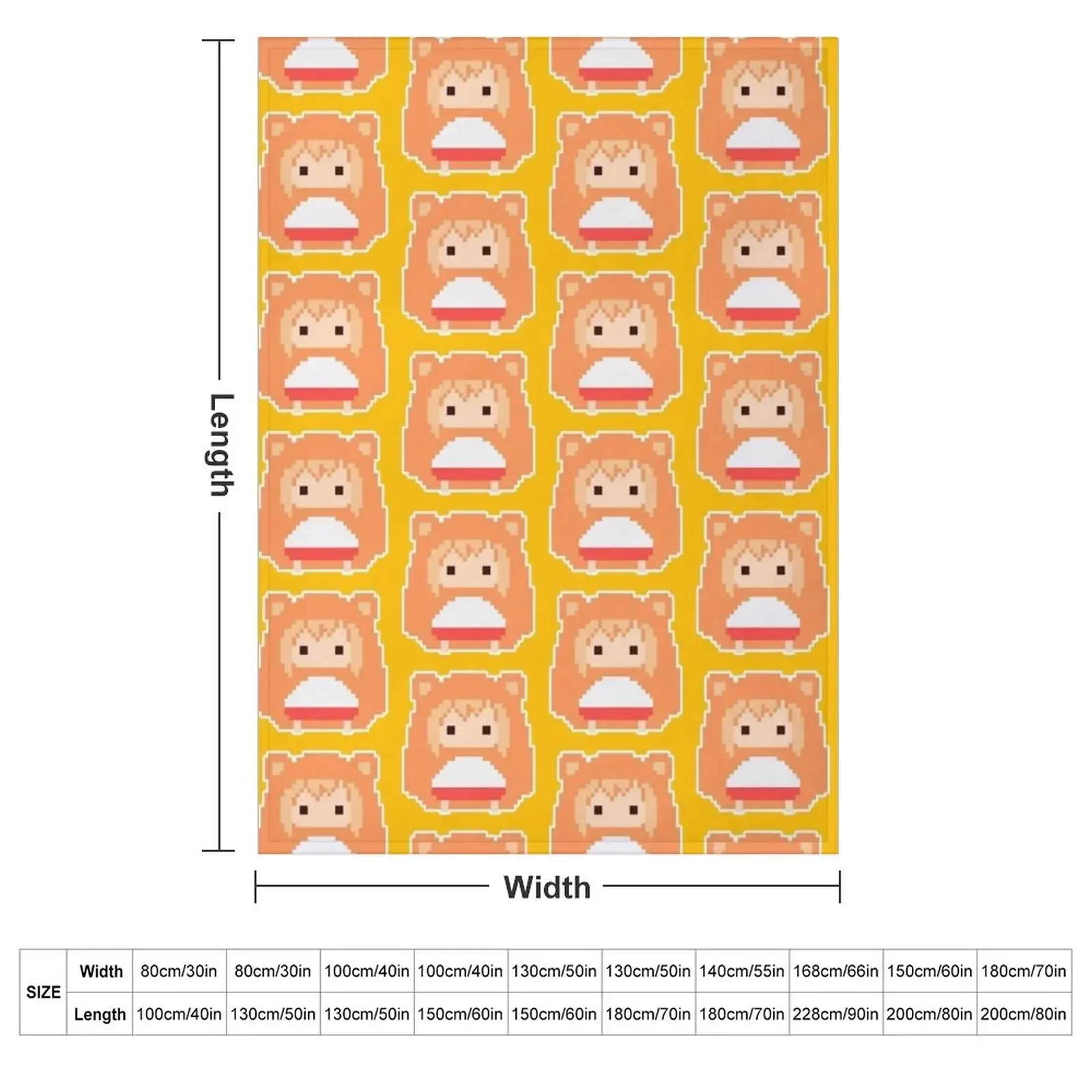 8bit Umaru Chan Throw Blanket Decoratives Bed Fashionable blankets and throws Sofa Throw Blankets