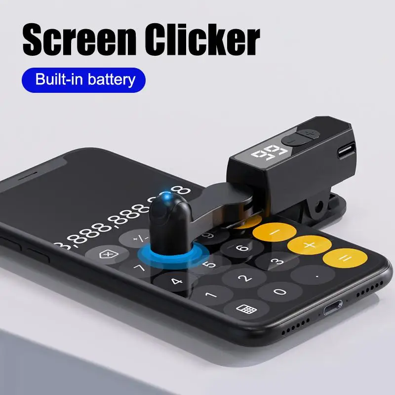 1PCS USB Charging Auto Screen Clicker Touch Screen Tapper Automatic Fast Click Device for Mobile Phone Tablet Game Live Stream