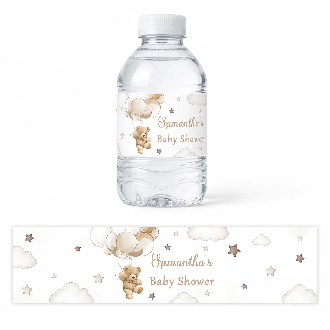 Custom Water Bottle Stickers, Baptism Stickers, Universal Labels, Simple Design, Custom Name and Date, Baptism Stickers, Holiday Gift Stickers, Birthday Stickers/Wedding Stickers