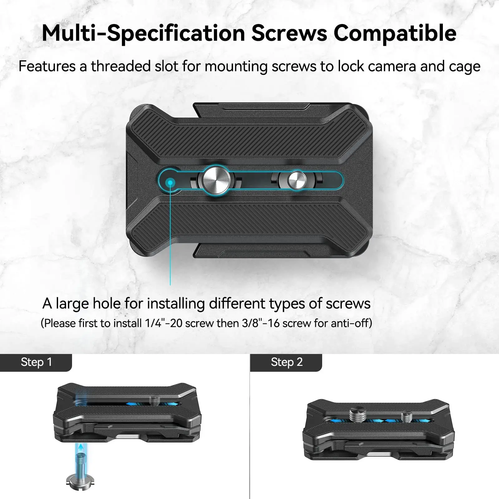 SmallRig Multifunctional Quick Release Plate Universal Arca-type Quick Release Plate With Foldable Quadruped Support 3913