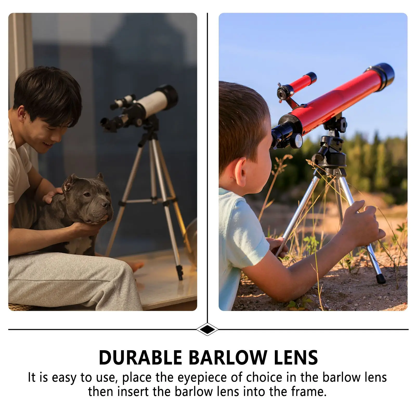 

5X Lens For Telescopes High Power Magnification Aluminum Durable Astronomy Eyepiece Adapter Multilayer Coated Optics