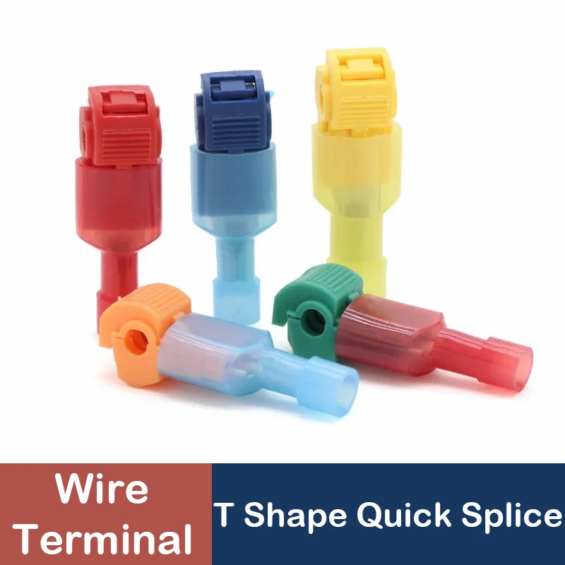 

10~50set Wire Terminal Quick Electrical Cable Connector T-Tap Waterproof Clamps Blocks Snap Fast Crimp Splice Lock Wire Terminal