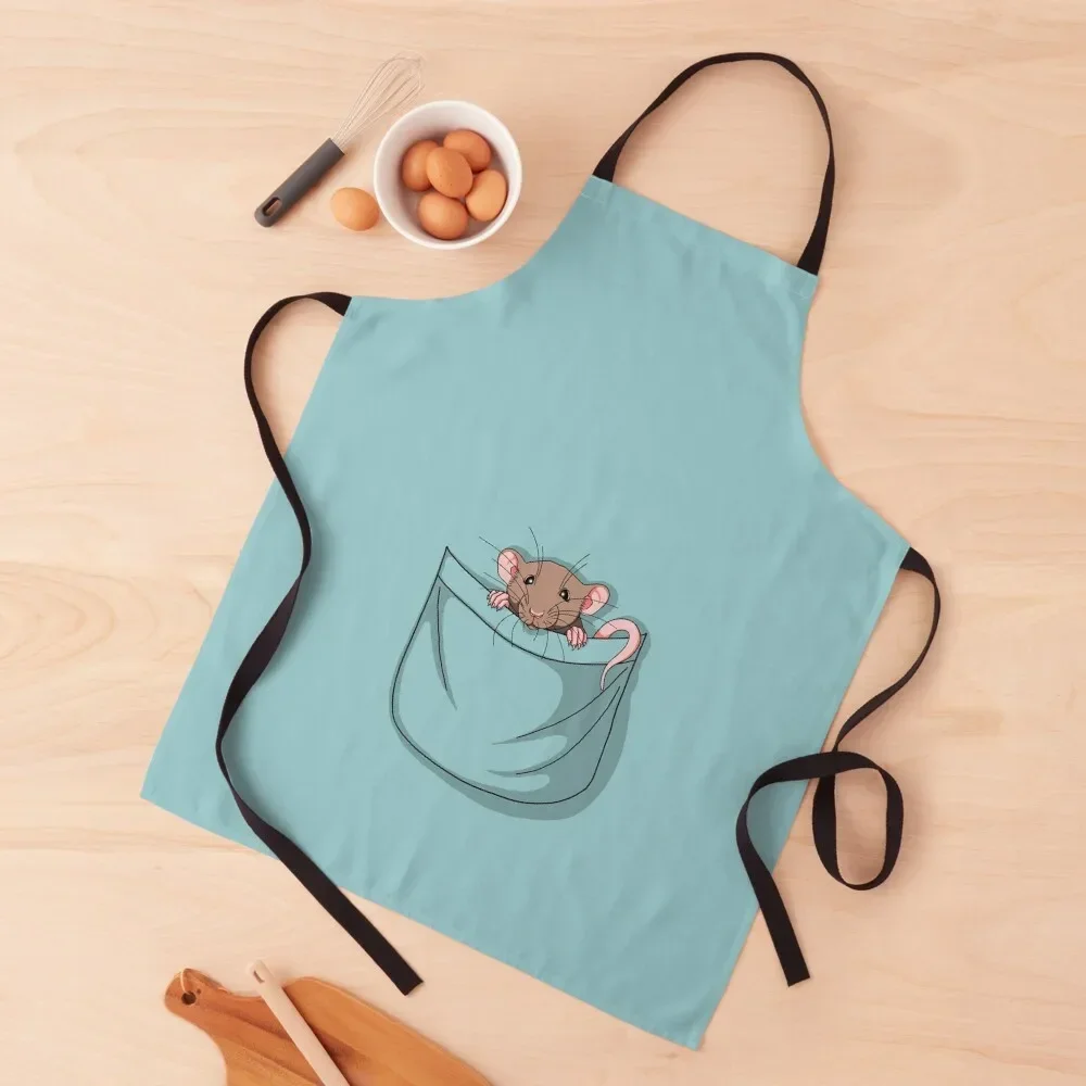 

Rat In A Pocket Apron Kitchen Household Items Waterproof For Women household woman Apron