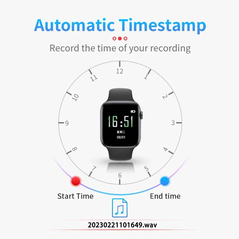 Minicámara inteligente, reloj con grabadora de vídeo y voz, 1080P, HD, DV, cámara inalámbrica digital profesional para negocios, hogar, oficina y