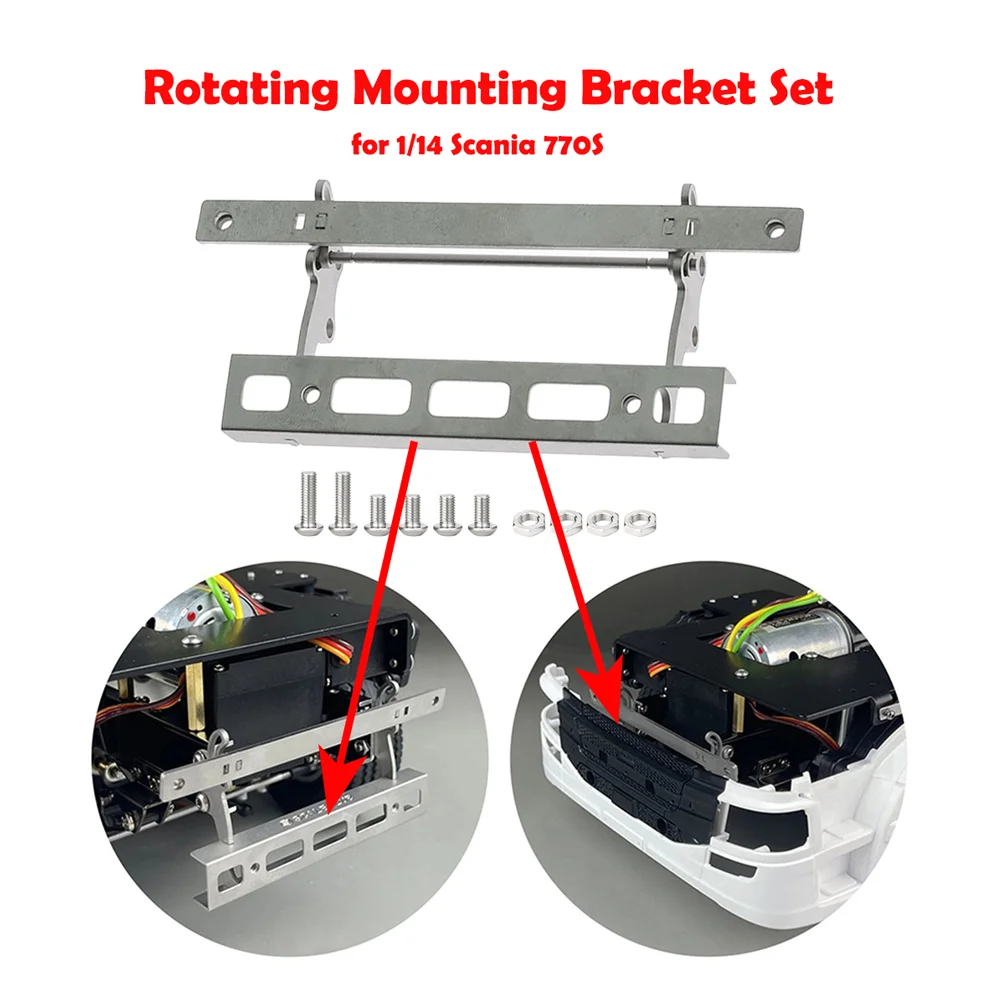 

Комплект вращающихся монтажных кронштейнов для обновления 1/14 Scania 770S Tamiya, передняя откидная крышка, шарнир