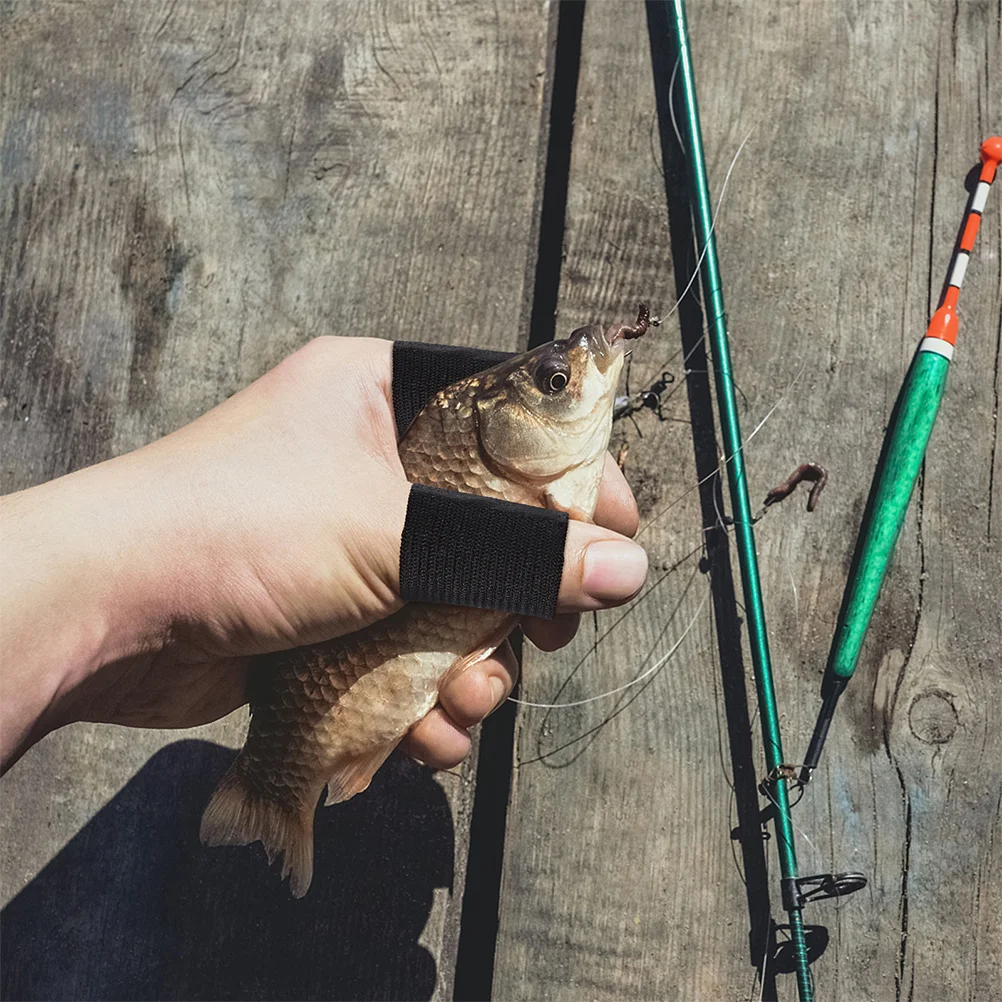 

30Pcs Finger Sleeve Support Sports Thumb Protector Breathable Elastic Guard for Fishing Volleyball Pain Relief Black