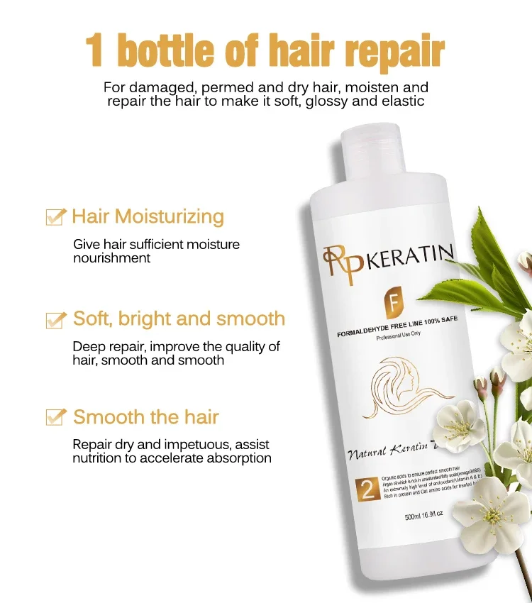 Keratin Treatment Without Formaldehyde Straighten and Smooth Normal Curly Hair for Best Salon-quality Results
