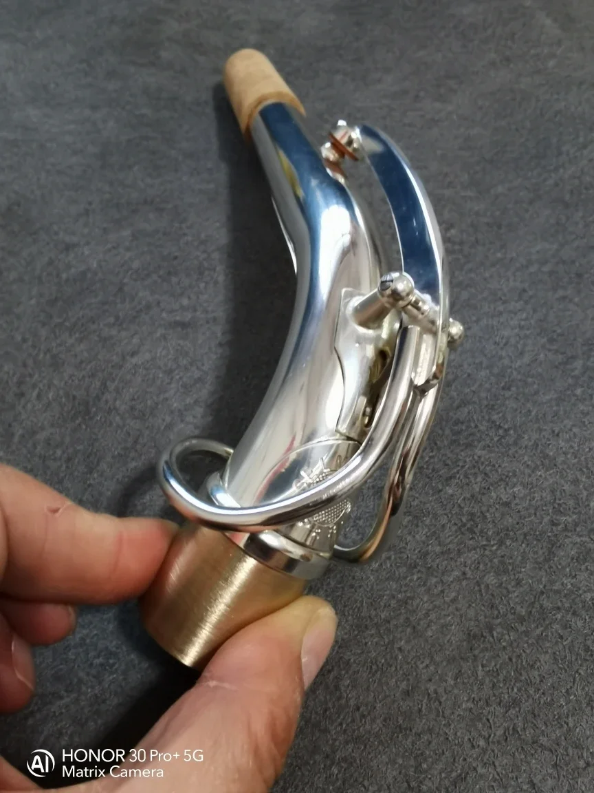 sax alto Silver-plated saxophone bend neck, lower E alto saxophone bend neck, elbow, universal thread, customizable, good sound