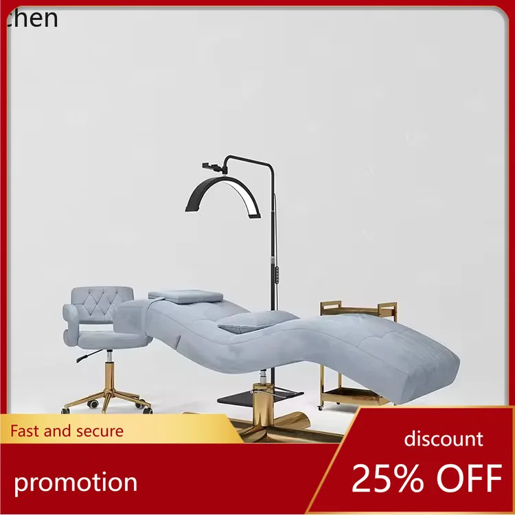 

CZ Beauty Bed for Beauty Salon S-Shaped Nail and Eyelash Bed Facial Bed with Adjustable Head