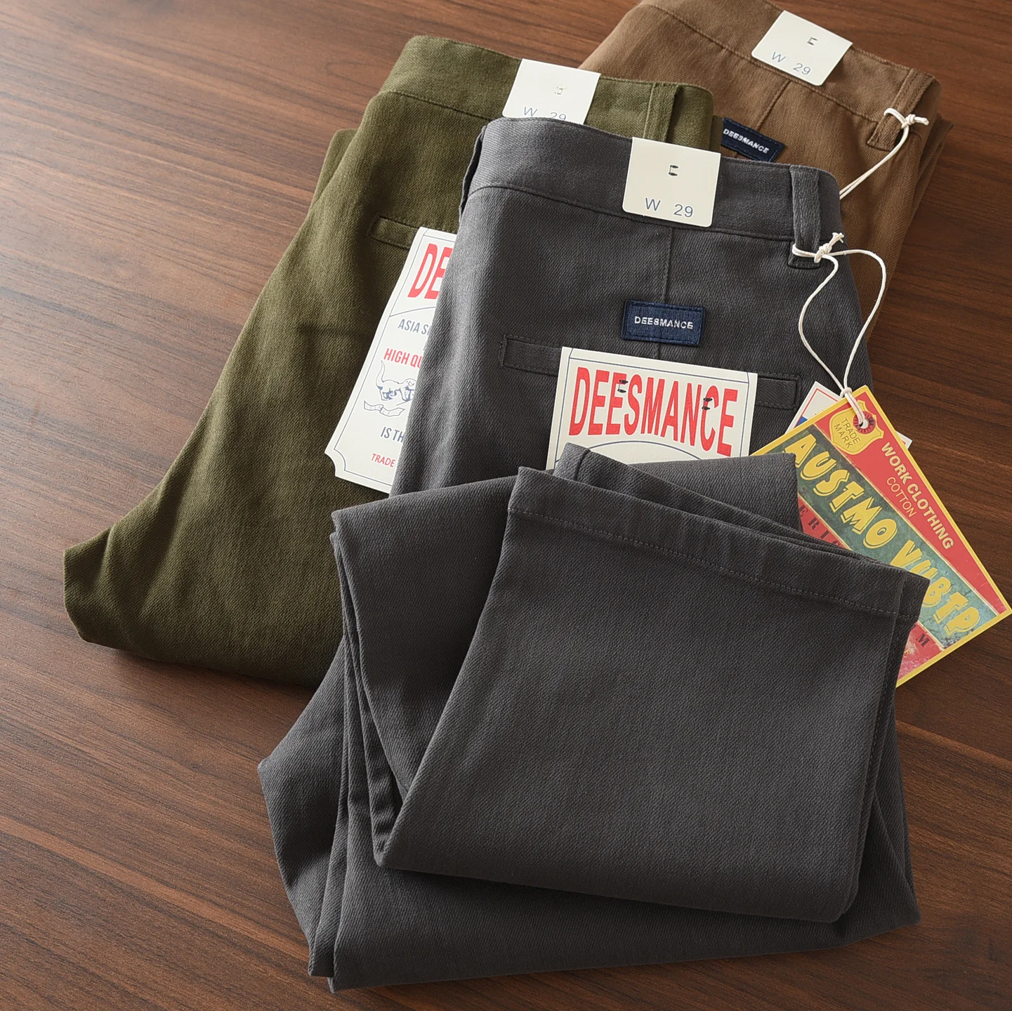 

Мужские рабочие повседневные брюки прямого кроя из хлопкового денима, утолщенные, в стиле ретро, с эффектом потертости, длинные, удобные, прямого кроя