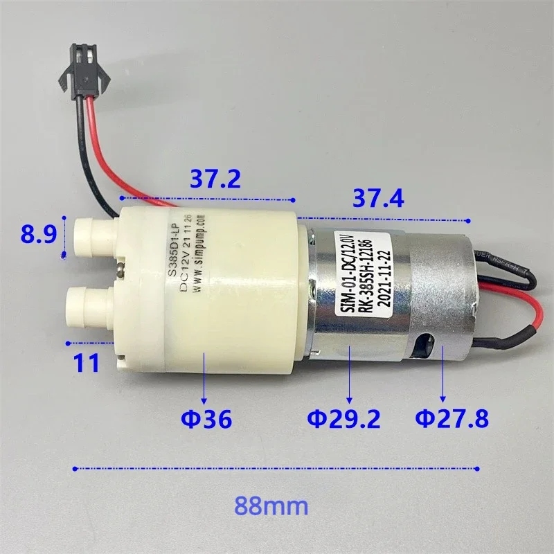 Land Self-priming Pump Mini 385 Motor Large Flow Pump DC 12V Clean Diaphragm Pump for Tea Set Water Dispenser