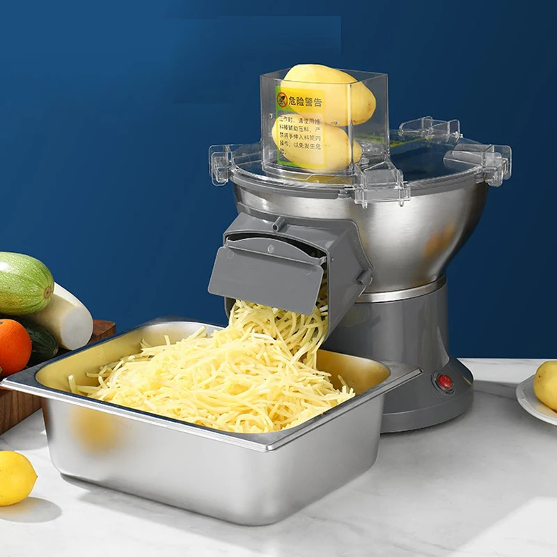 

Commercial Electric Dicing Cutter Auto Vegetable Carrot Shredder Slicer Potato Shredding Machine multifunction food Processor