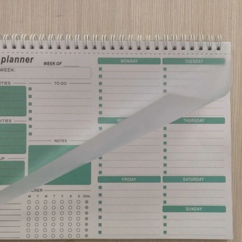 سلك ملزمة أسبوعية لوحة التقويم جدول مخطط أسبوعي مخطط لوحة المنظم