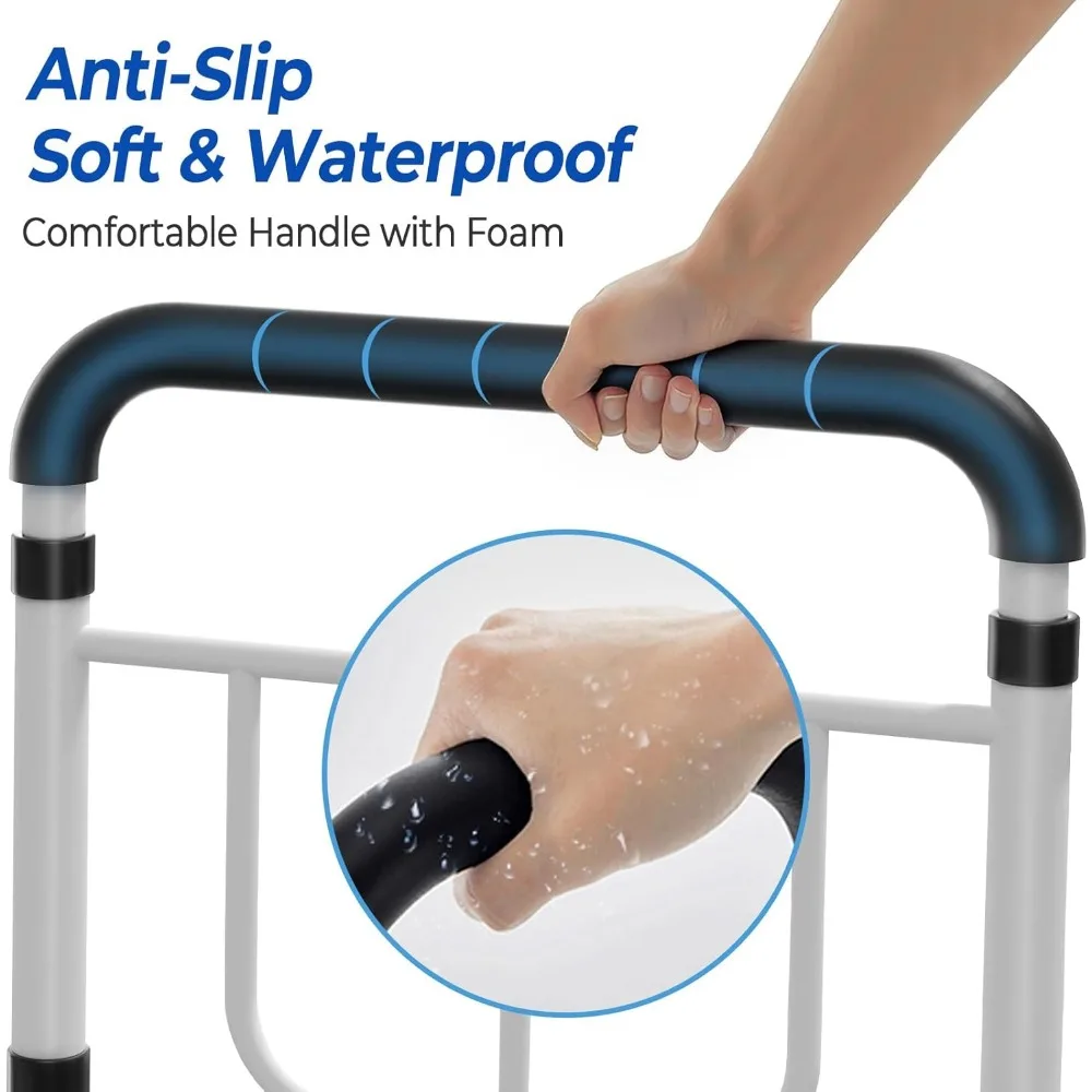 حاجز سرير أمان لكبار السن - ترقية 2026، معتمد من ASTM، قابل للتعديل وخالي من الأدوات، يدعم 400 رطلاً