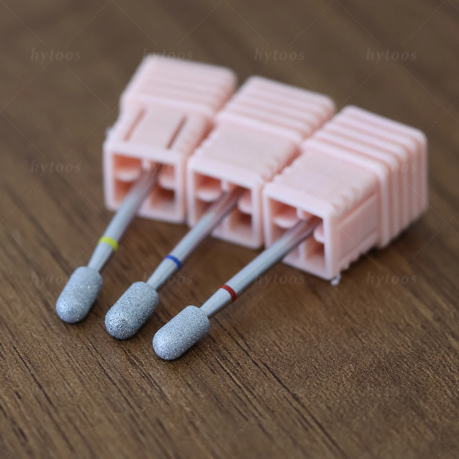 HYTOOS Chrome Diamond Nail Drill Bits Pro Russian Rounded Top Cuticle Clean Bit for Nail Drill Dead Skin Cleaner Nails Prep Tool