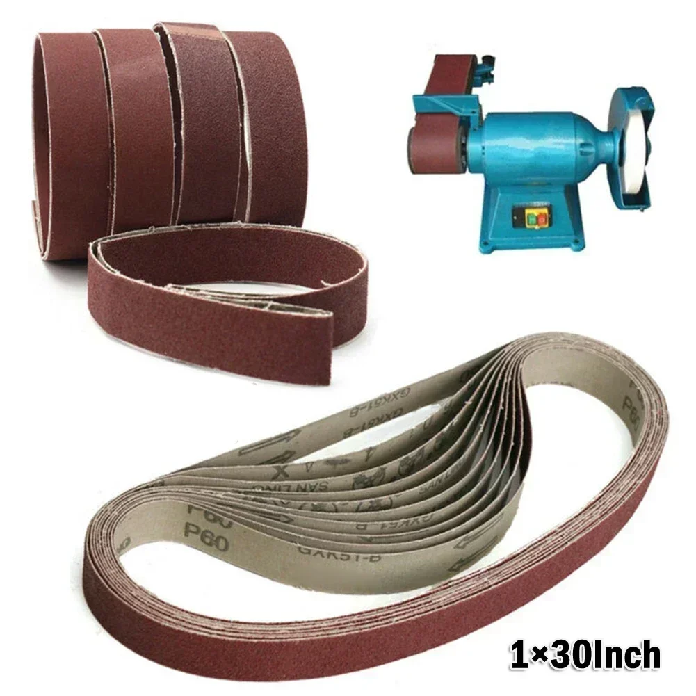 

24pcs 25x762mm Sanding Belts 60-400 Grit For Sanders Grinding Polishing Wood Furniture Metal Red Aluminum Oxide Sanding Belts