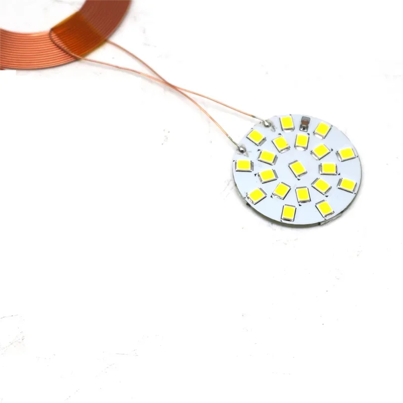 【الضرورة】مصباح إضاءة LED لاسلكي لإمداد الطاقة مع ملف DIY جهاز إرسال لفائف التعريفي ماجليف الإرتفاع المغناطيسي