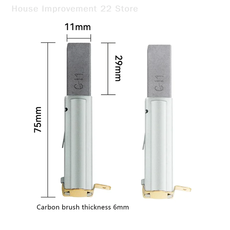 2Pcs Graphite Cast Iron Carbon Motor Brush For 30/60/70/80/90L Industrial Vacuum Cleaner Vacuum Accessories Appliances Parts