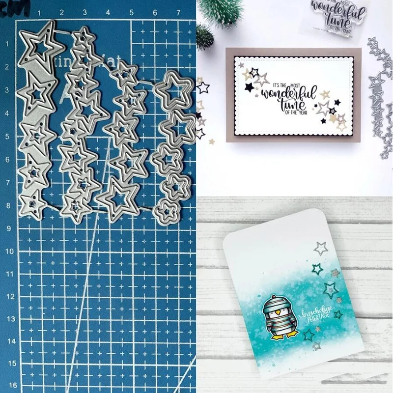 

Stars Metal Cutting Dies Scrapbooking Embossing Paper Card Album Crafts Stencils