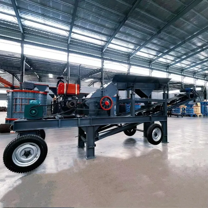 Reclaimed Asphalt Pavement Mobile Crusher Construction Waste Equipment with Tire Type Core Components Inclu