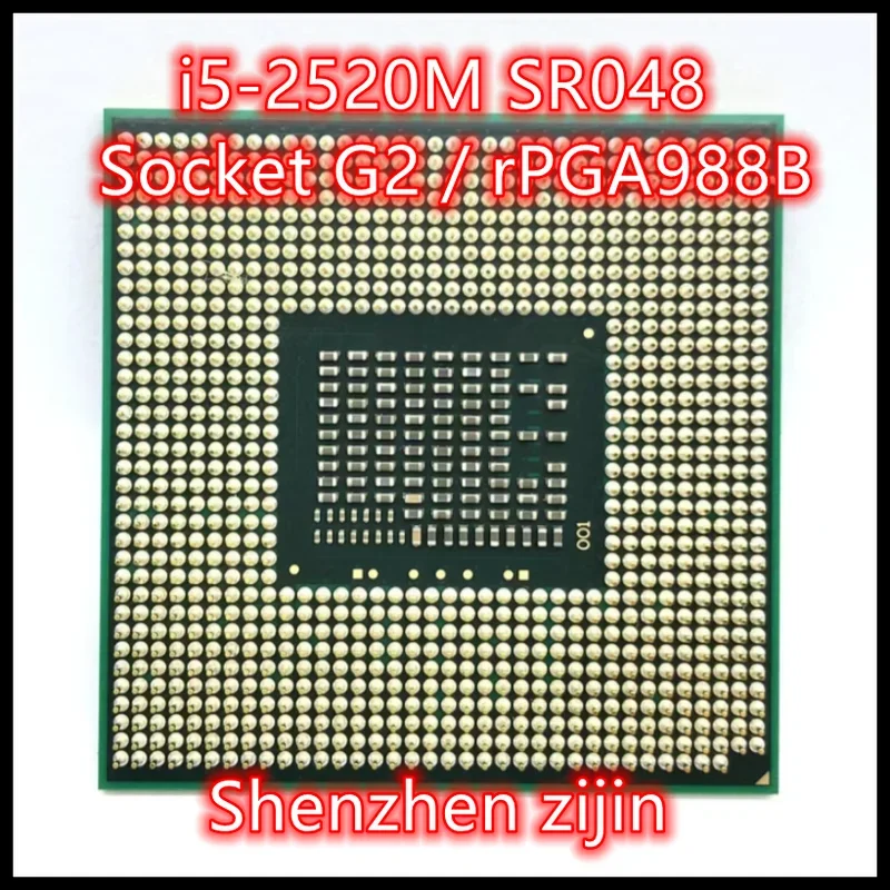 i5-2520M i5 2520M SR048  2.5 GHz Dual-Core Quad-Thread  Processor 3M 35W Socket G2 / rPGA988B