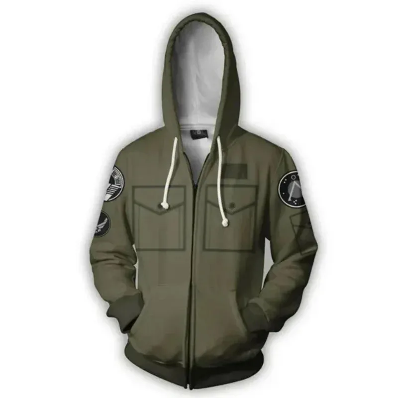 2025 yiyi2025yiyiSweatshirts الرجال نصف الحياة ثلاثية الأبعاد أغطية رأس مطبوعة ملابس رياضية غير رسمية جاكيت زيبرا مقنعين الهيب هوب ربيع الخريف الخارجي