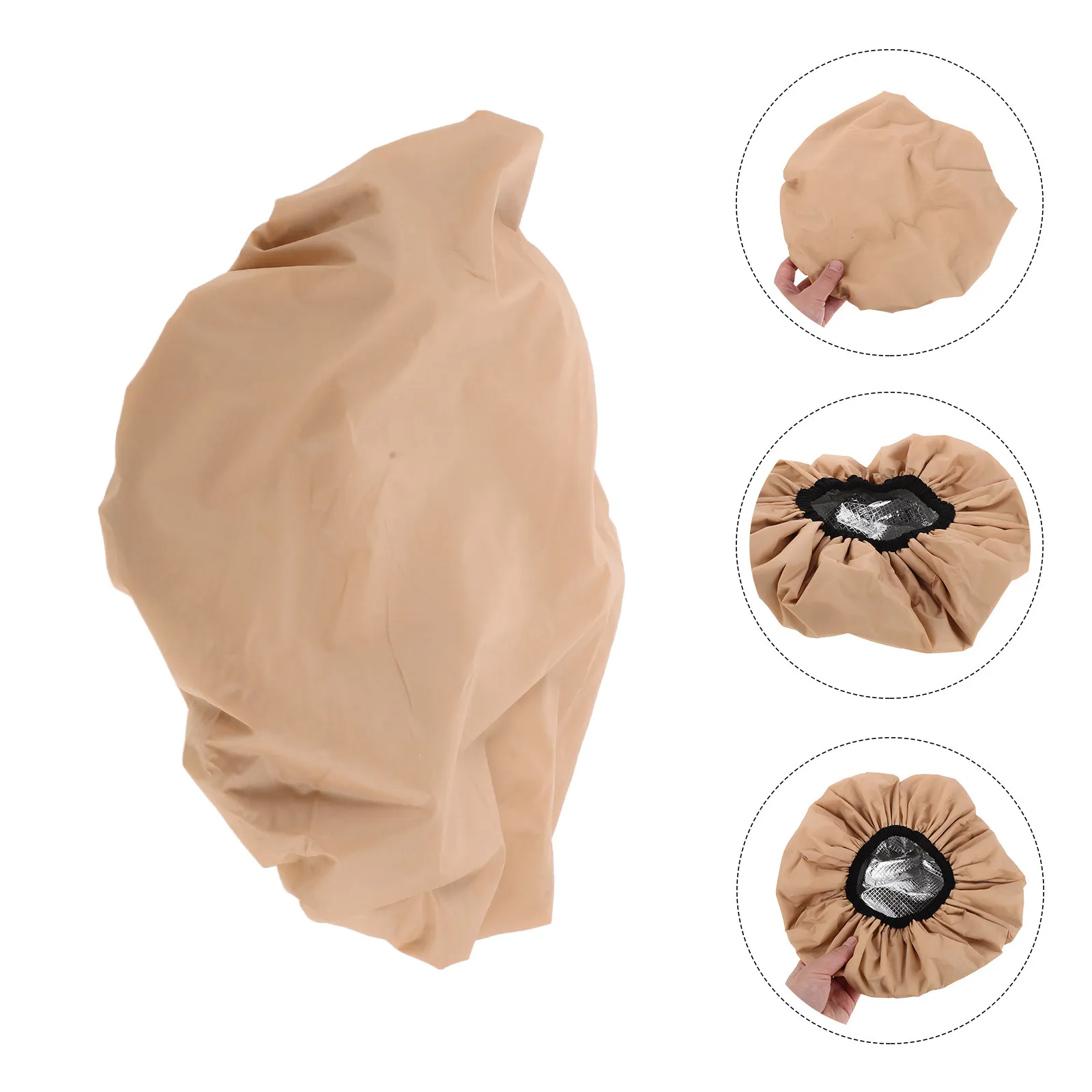 

3Pcs Hair Treatment Heat Cap Double Layer Foil Deep Conditioning Sauna Shower Spa Perm Coloring Hair Care Double Layers Bath Hat