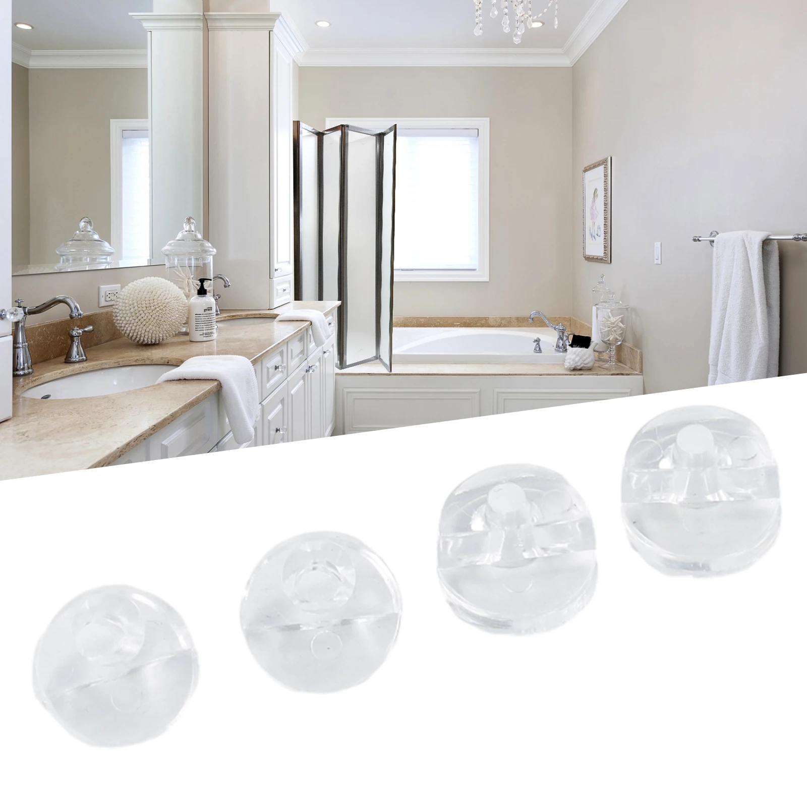 4/8pcs Mirror Frameless Clips Glass Bracket Hanging Hardware Parts  Mirror Mounting Clips Wall Clips Fixing Kit Lightweight