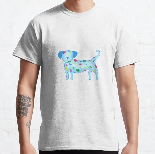 Gevlekte Hond In Primaire Kleuren Klassiek Jpg T-Shirt Zweet 48809